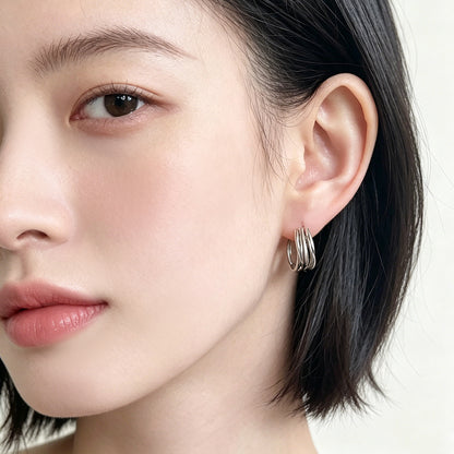 A廠【7752】個性冷淡風光面耳扣女時尚通勤百搭甜酷風耳飾飾品
 26.06-4