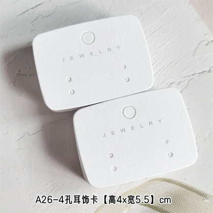 【不含飾品】【JC-1】耳飾展示卡片白色簡約耳環小卡紙耳飾卡片包裝飾品分裝防塵抗氧化