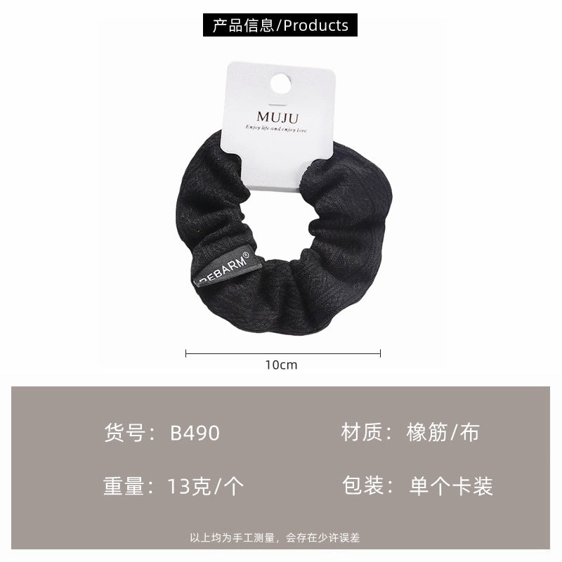 D廠【B490】秋冬毛線大腸圈髮繩卡裝高級感髮飾皮筋商超條形碼頭繩馬尾髮圈
 25.11-1「D廠-單筆結帳需滿，NT$600出貨(不含運費)」