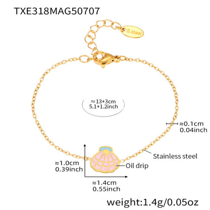B廠【TXP318】粉紅色白雪公司裙子飾品不銹鋼鍍18k真金不掉色首飾套裝 25.07-3