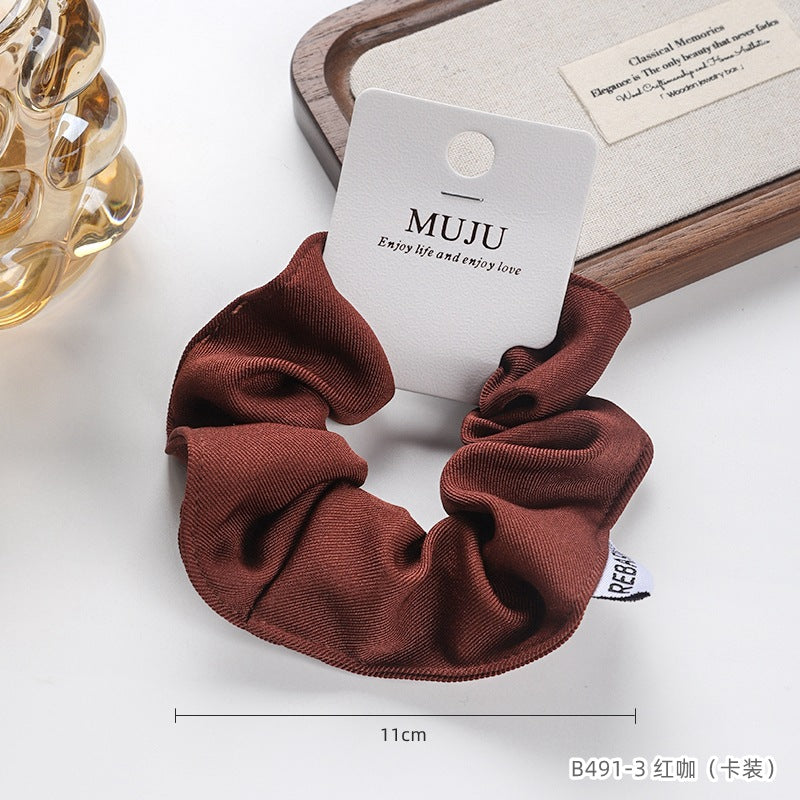 D廠【B491】韓國斜紋大腸圈髮繩高級感卡裝頭繩條碼商超髮飾皮筋綁馬尾髮圈
 25.11-1「D廠-單筆結帳需滿，NT$600出貨(不含運費)」