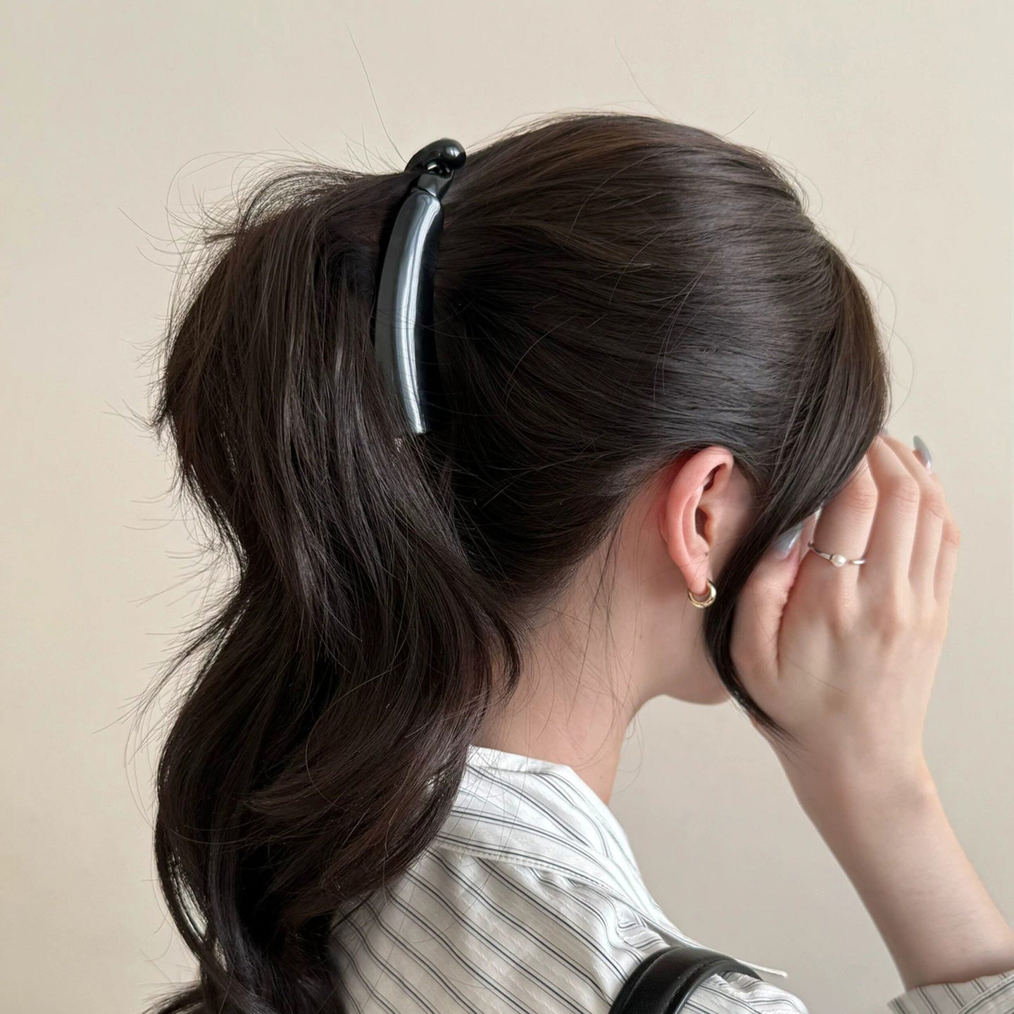 C廠【X728】醋酸弧形香蕉夾夾女2026新款韓系時尚馬尾夾後腦勺盤豎夾頭飾
 26.08-3「C廠-單筆結帳需滿，NT$500出貨(不含運費)」