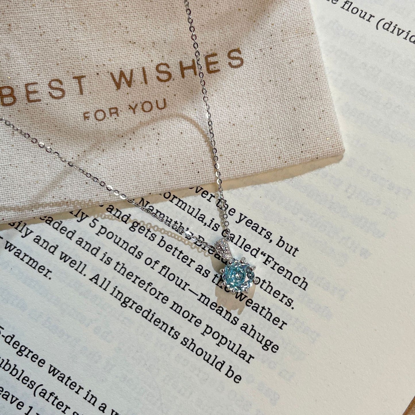 F廠【XDQ0079N】S925純銀千禧玫瑰切閃鑽項鍊女輕奢高級感鋯石單鑽精緻鎖骨鏈
 25.11-1