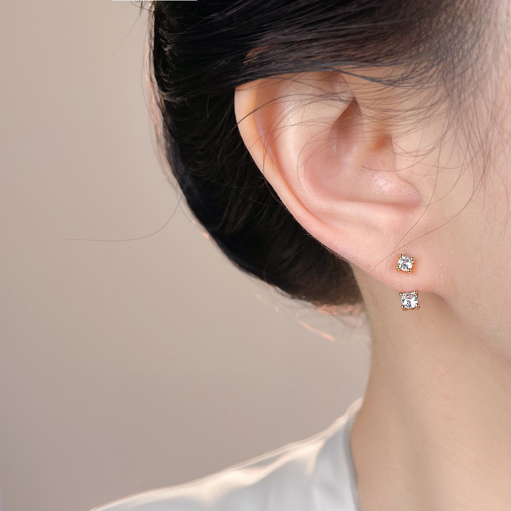 A廠【7184】一款兩戴時尚高級感簡約輕奢風925銀針通勤百搭新款耳環
 25.12-2