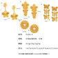 B廠【F1301-4】法式新款氣質名媛貝珠花朵蝴蝶耳環百搭輕奢鈦鋼鍍金耳飾套裝 24.04-3