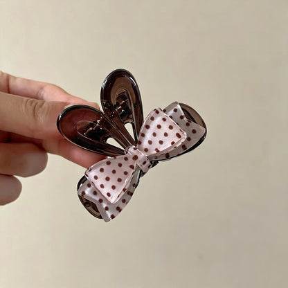 C廠【X695】短髮抓夾小蝴蝶結髮夾女後腦勺高端髮量少半紮髮鯊魚夾2026新款
 26.08-2「C廠-單筆結帳需滿，NT$500出貨(不含運費)」