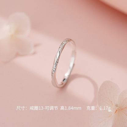 D廠【YC5051R】足銀S999莫比烏斯情侶對戒簡約幾何高級感時尚小眾戒指
 25.11-1