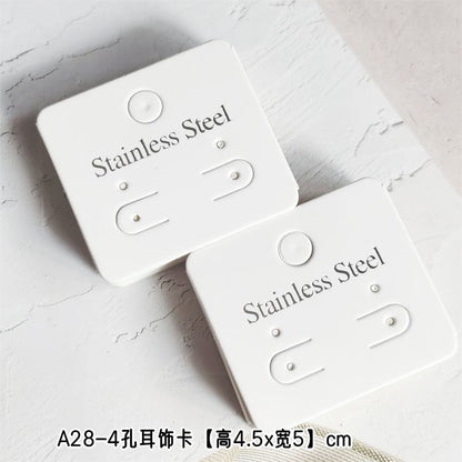 【不含飾品】【JC-1】耳飾展示卡片白色簡約耳環小卡紙耳飾卡片包裝飾品分裝防塵抗氧化