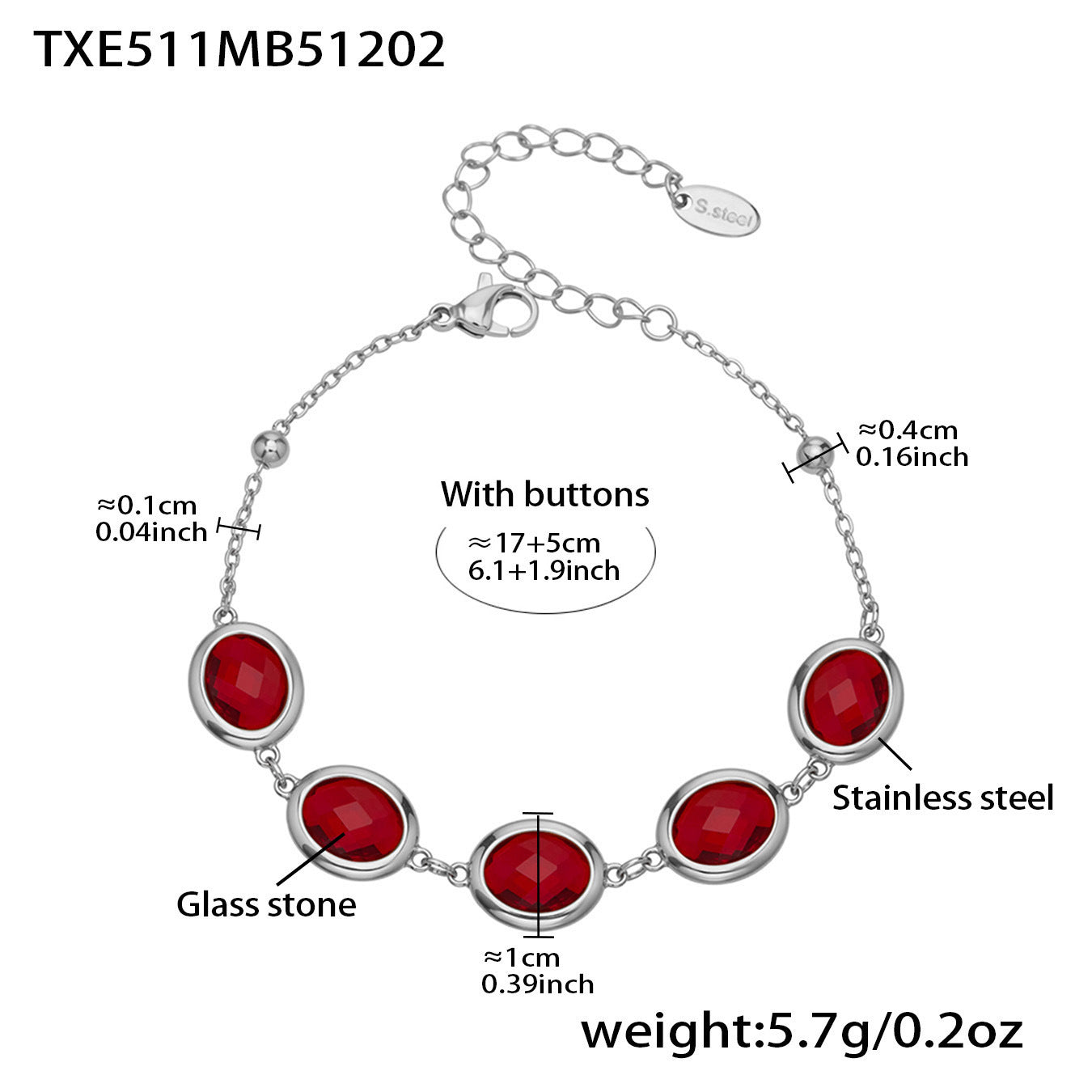 B廠【TXP511】不鏽鋼幾何橢圓切面玻璃石包邊項鍊手鍊耳環組鍍18k金跨國首飾
 25.12-2