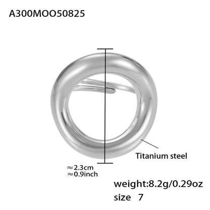 B廠【A293】小眾設計精緻戒指組合輕奢幾何愛心造型指環不銹鋼材質飾品 25.08-5