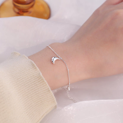 D廠【YC5416SL】S925純銀牛角包手鍊可愛童趣爆款小眾獨特設計感清新手飾 25.01-1