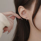 E廠【YC10277E】S999足銀個性扭轉條紋耳扣女甜酷風時尚百搭簡約學生耳飾 25.03-2