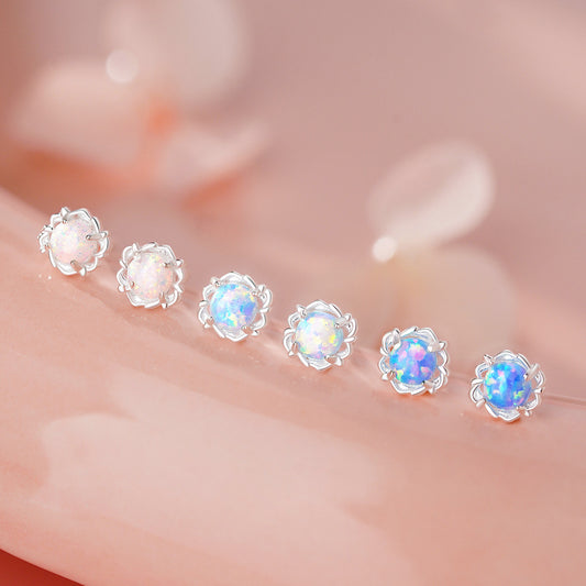 D廠【YC2656E】足銀S999幾何歐泊耳環女設計甜美輕奢冬季爆款簡約小眾耳飾
 25.11-3