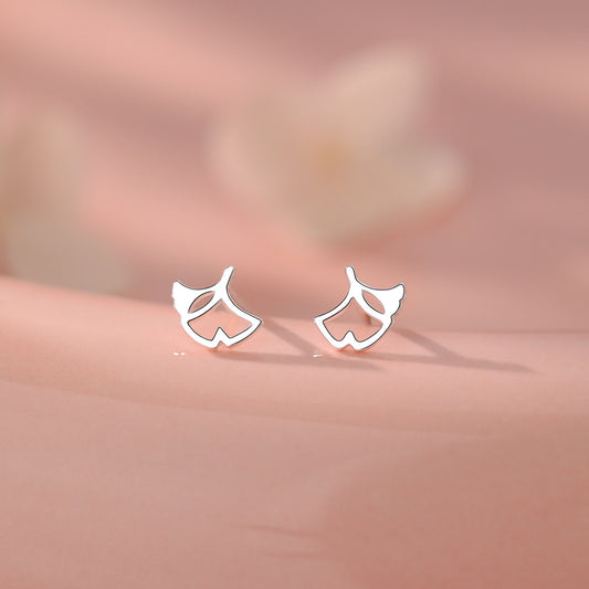 D廠【YC3351E】足銀S999銀杏葉耳環清新森係法式溫柔精緻時尚百搭小眾耳飾
 26.04-4