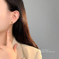 E廠【YC9786E】S999足銀高級感虎眼石愛心耳環女時尚小眾高級感輕奢耳飾 24.04-1