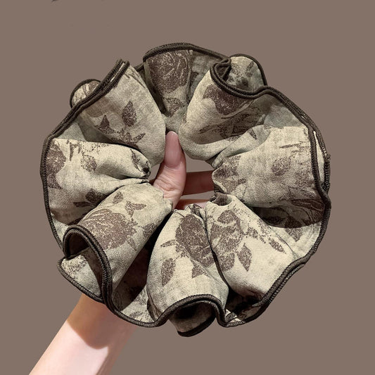 C廠【X873】法式復古木耳邊大腸髮圈女高級感丸子頭花大號百搭紮馬尾髮繩皮筋
 26.09-2「C廠-單筆結帳需滿，NT$500出貨(不含運費)」