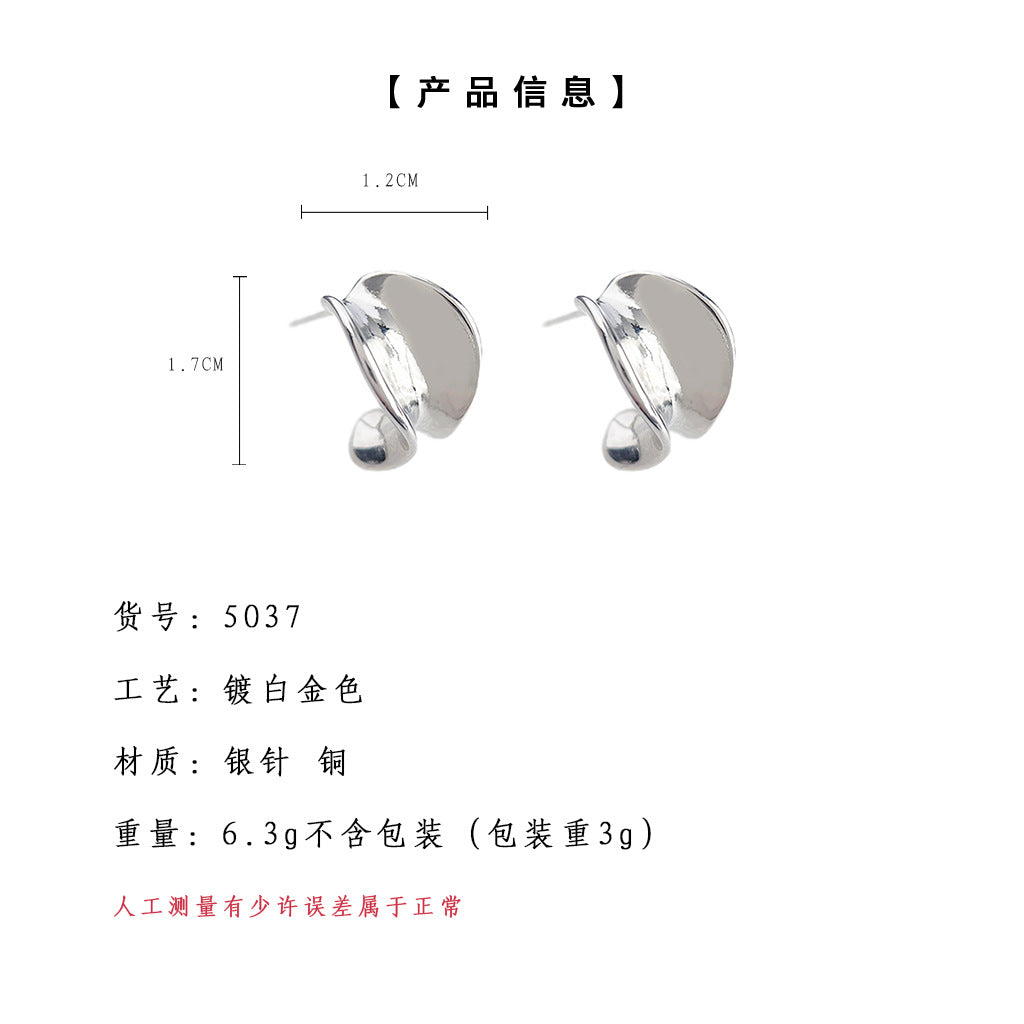 C廠【5037】個性甜酷風時尚通勤925銀針簡約氣質冷淡耳飾耳環貨源供應鏈 24.10-4