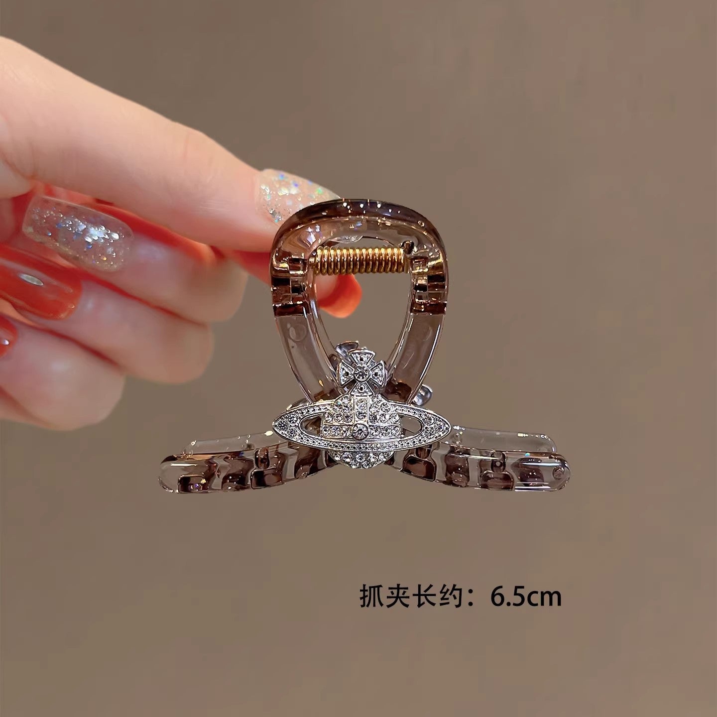 C廠【X98】韓系時尚百搭盤髮抓夾頭飾透灰色半紮髮鯊魚夾2026新款髮量少髮夾
 26.04-3