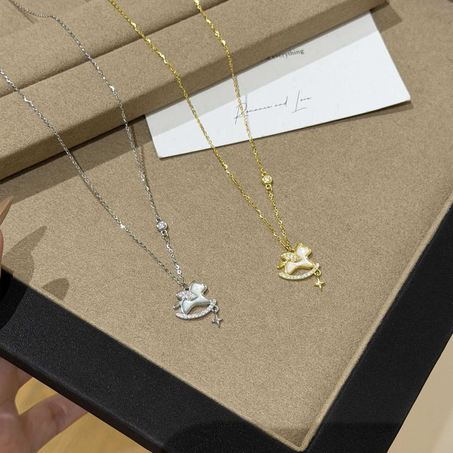 E廠【XDQ0230N】925純銀天使木馬項鍊女小眾設計百搭2026年本命年鎖骨鏈
 25.12-2