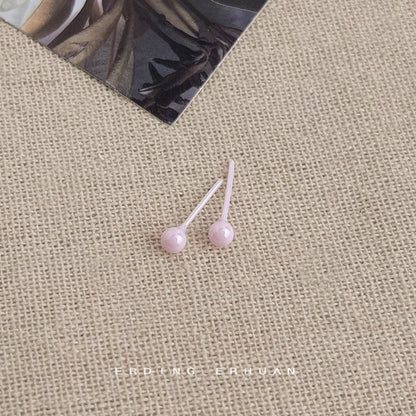 A廠【5979】正品生物瓷養耳洞耳環女陶瓷耳飾時尚簡約小巧圓豆豆不用摘耳飾 25.05-1