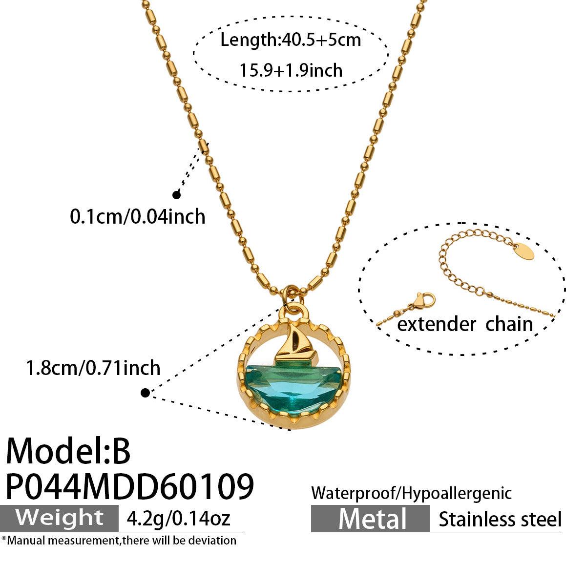 B廠【P043】海洋系列鯨生有你鯨魚海星滴油吊墜不鏽鋼鍍18K金項鍊小眾設計感
 26.04-5