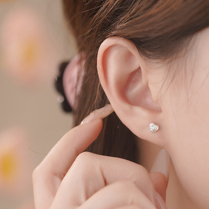 E廠【YC2081E】S999足銀輕奢愛心耳環女高級文藝甜美小眾可愛精緻耳飾 25.06-4