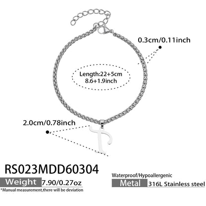 B廠【RS023】ins小眾時尚設計新款26字吊墜腳鍊不銹鋼材質歐美個性簡約腳飾
 26.03-2