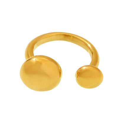 B廠【A099】不鏽鋼材質蘑菇雲朵造型開環雙色設計時尚輕奢氣質手飾 25.04-1