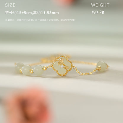 D廠【YC2030N】原創純銀S925何其有幸銀杏葉項鍊溫柔輕奢個性耳環小眾手鍊
 25.12-1