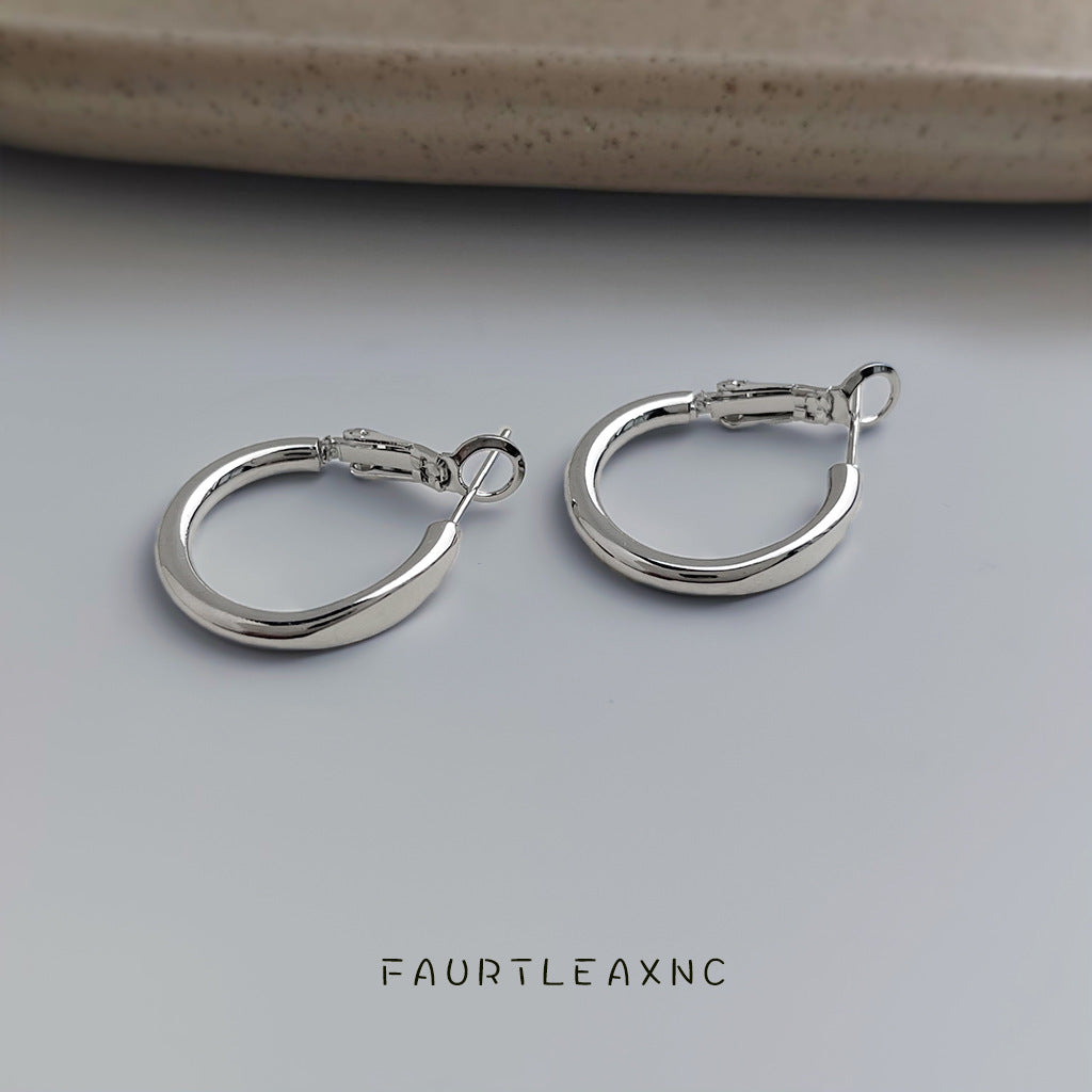 C廠【7017】個性甜酷風時尚通勤百搭ins圓形幾何圓耳環925銀針耳圈耳飾
 25.11-1
