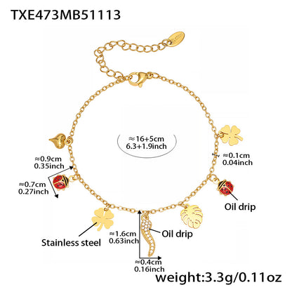 B廠【TXP472】 5A鋯石小辣椒鈴鐺滿鑽DIY多吊墜項鍊手鍊 不鏽鋼百搭首飾
 25.11-3