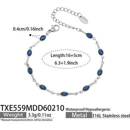 B廠【TXP559】歐美風時尚多巴胺撞色鎖骨項鍊手鍊不鏽鋼滴油材質簡約個性設計感
 26.03-2
