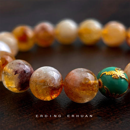 A廠【S237】全新中式天然石黃塔晶水晶手鍊原創設計師2025年全新手飾琺瑯手串女 25.03-4