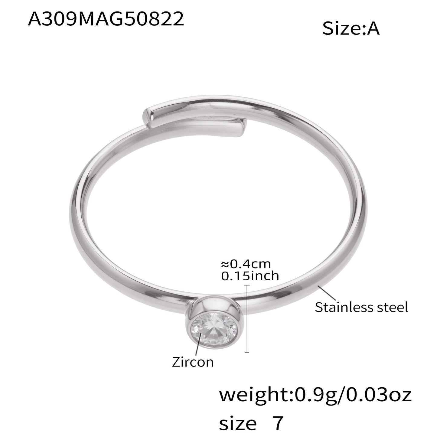 B廠【A309】超閃5A鋯石小鑽尾戒三件組戒指不鏽鋼18k鍍金飾品跨境rings
 25.10-1