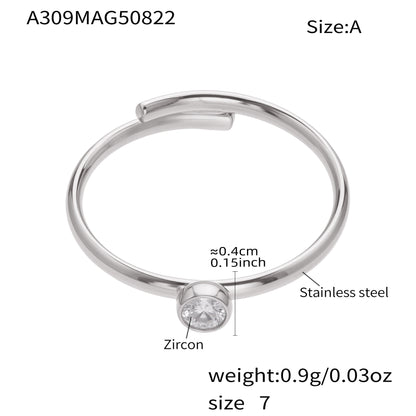 B廠【A309】超閃5A鋯石小鑽尾戒三件組戒指不鏽鋼18k鍍金飾品跨境rings
 25.10-1