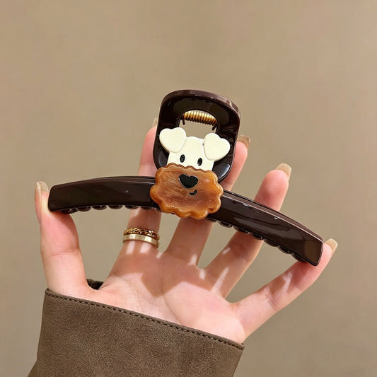 C廠【X143】可愛卡通小狗大號抓夾高品質髮夾2026新款高級感鯊魚夾髮量大髮飾
 26.04-4