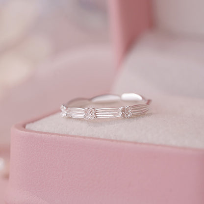 E廠【YC4122R】S925銀淡雅桂花戒指女高級文藝優雅清新個性新款百搭甜美戒指
 25.10-3