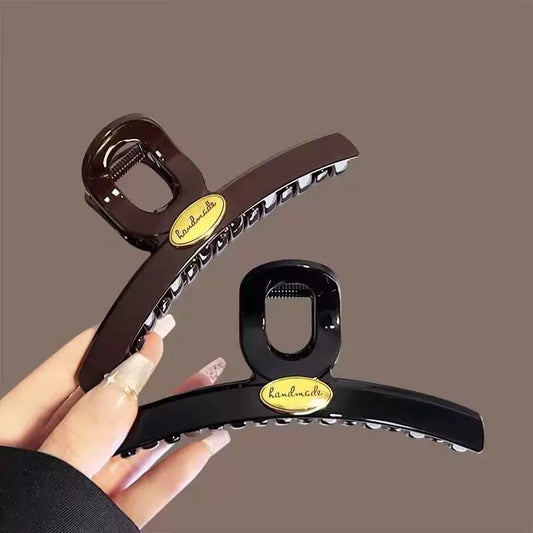 C廠【X144】韓國高級感字母抓夾女大號後腦勺盤髮夾子簡約小眾髮卡大號鯊魚夾
 26.04-4