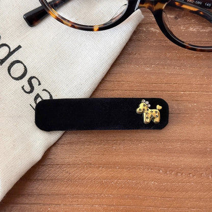 C廠【Y903】可愛絲絨小馬水鑽BB夾女新款高級感顯氣質側邊夾瀏海碎髮夾子髮飾
 25.12-2「C廠-單筆結帳需滿，NT$500出貨(不含運費)」