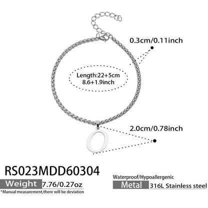 B廠【RS023】ins小眾時尚設計新款26字吊墜腳鍊不銹鋼材質歐美個性簡約腳飾
 26.03-2