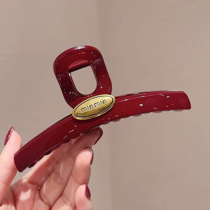 C廠【Y1020】安可拉紅大號抓夾女2024新款高級感髮夾後腦勺高端氣質鯊魚夾頭飾
 26.01-1