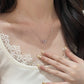 F廠【DQ0962N】S925純銀甜美小清新蝴蝶粉鋯項鍊女時尚氣質簡約花朵鎖骨鏈潮
 25.09-2