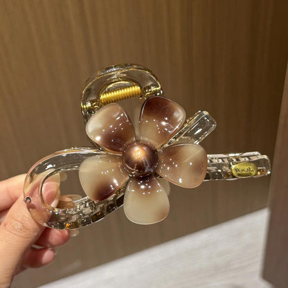 C廠【X560】韓國花朵抓夾女高級感2026新款大號髮夾後腦勺盤髮鯊魚夾髮卡頭飾 26.07-2