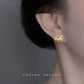 C廠【6903】元寶蟹~原始設計微鑲鋯石925銀針鍍14K簡約時尚通勤新耳飾 耳環
 25.10-3