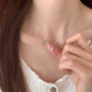 F廠【DQ0676N 】S925純銀韓版清新藍鑽珍珠女氣質簡約珍珠珍珠石鎖骨鏈 25.07-4