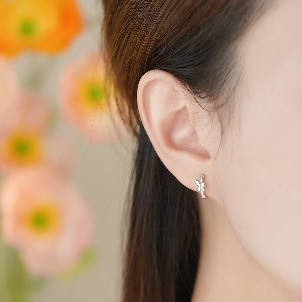D廠【YC9500E】純銀S925甜美蝴蝶耳扣女時尚精緻百搭設計高級感優雅森系耳飾
 25.12-3