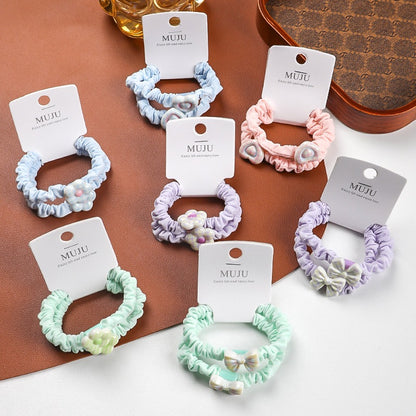 C廠【B218】2條卡裝小腸髮圈甜美少女皮筋頭繩韓系新款髮飾丸子頭馬尾髮繩 25.05-3「C廠-單筆結帳需滿，NT$500出貨(不含運費)」