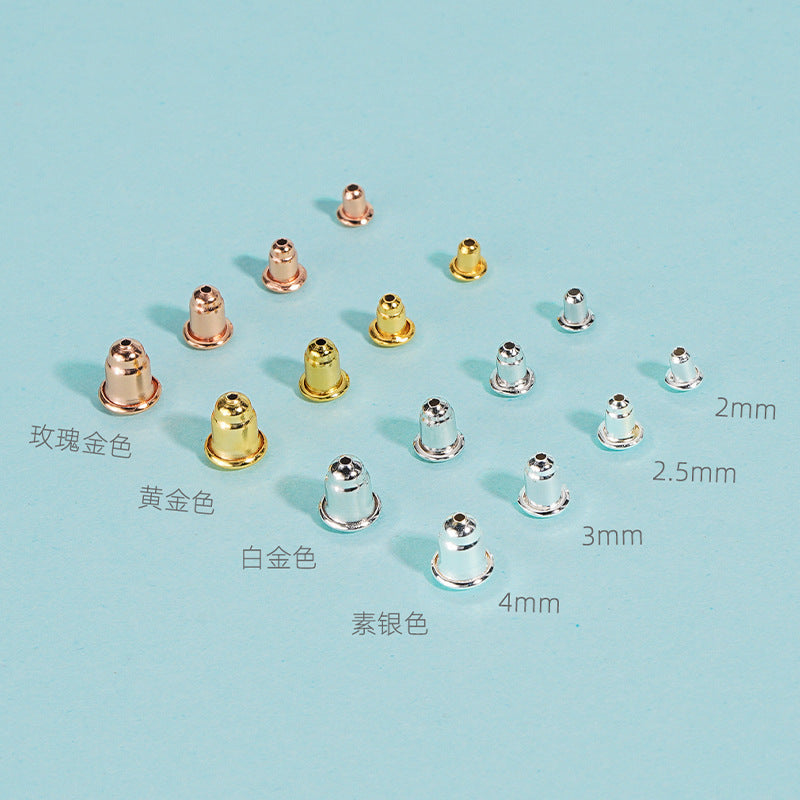 【YED0003】S925純銀子彈頭耳堵住DIY耳帽耳環後托耳塞耳飾品配件
 26.06-1
