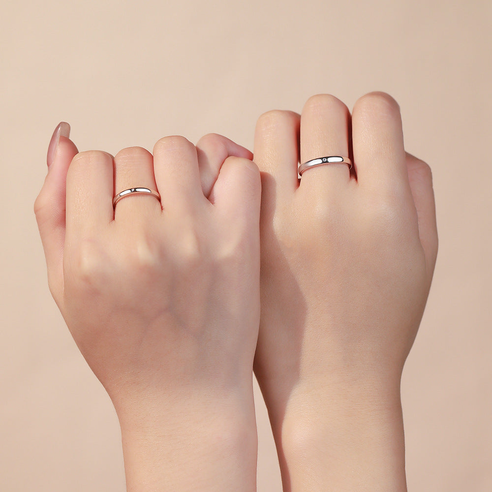 D廠【YC4861R】S999足銀高級感幾何鋯石對戒情侶對戒小眾設計戒指
 25.12-1