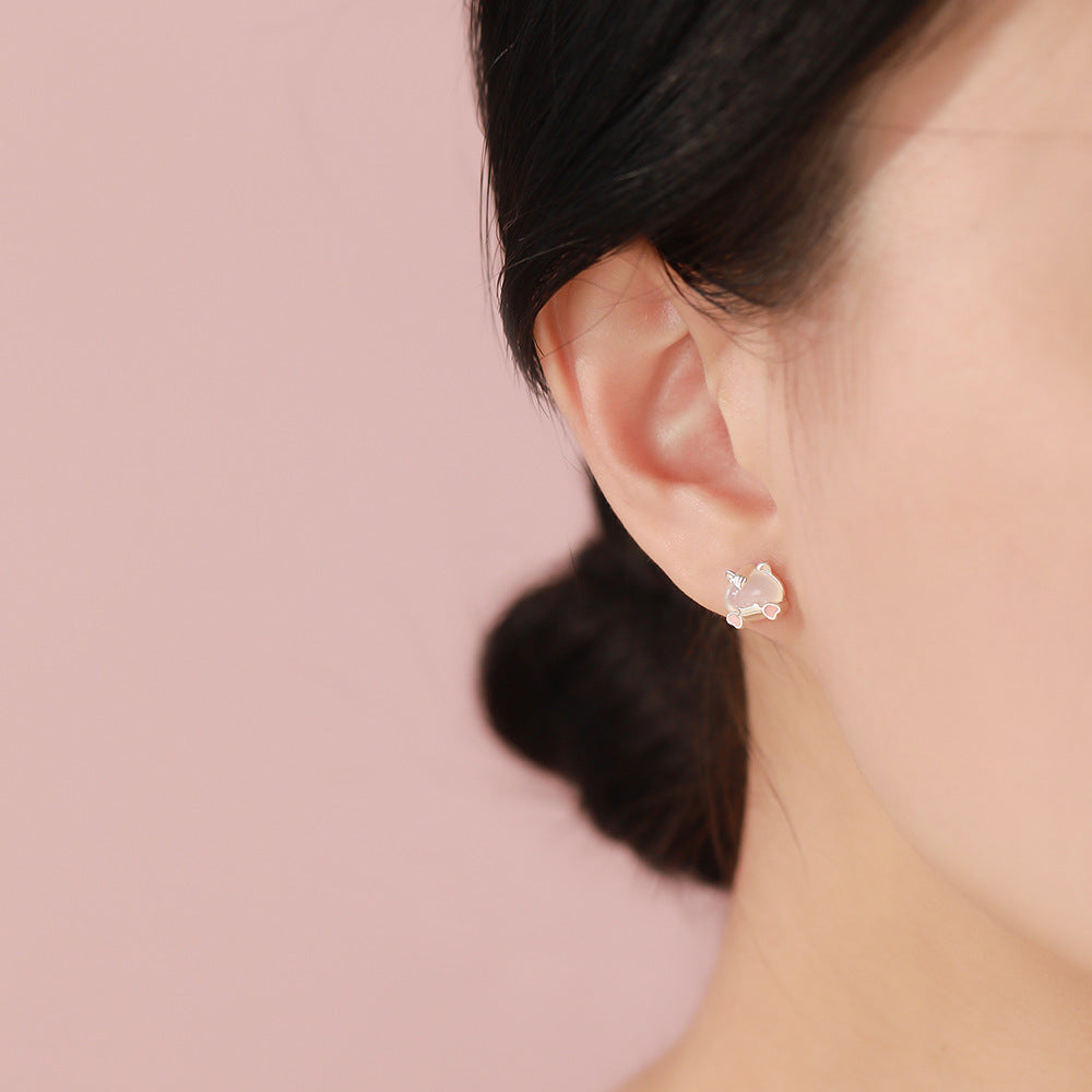 D廠【YC3405N】原創足銀S999馬上招桃項鍊氣質耳環清新手鍊百搭小眾精緻首飾
 26.01-1